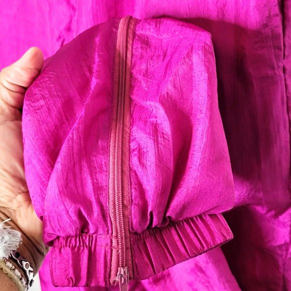 Aviat Sportif 90s Designed in France Women's Shiny Raspberry Lined Joggers SZ XL - Picture 3 of 12